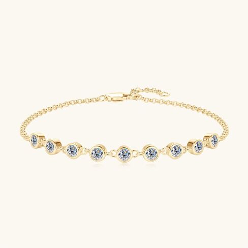 14K Gold 1CT Diamond Bracelets للنساء مع مشبك جراد البحر (VS ~ VVS ، D-Color) in Saudi Arabia