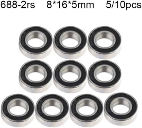 ختم Cove Thin Wall Wall Deef Ball Bealings 688rs ABEC-1 688 RS 688RS المطاط 5/10pcs 688-2rs 8 * 16 * 5mm (10pcs) in Kuwait