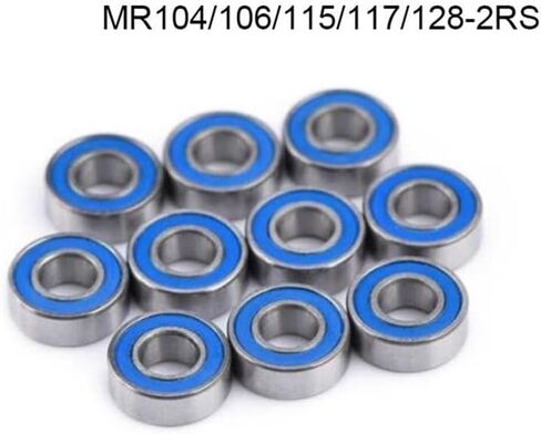 MR115-2RS MR104 MR106 MR116 MR117 MR128 MR137 MR148 2RS Ball Bearing (10pcs ، MR104-2RS) in Kuwait