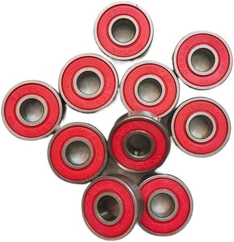 50pcs 608 2RS Ball Bearing ABEC-5 8x22x7 mm Groove Steel Feathed Ball Bealings 608rs Z3V3 608-2rs 608rs Red Bearing (608-2rs Black) in Kuwait