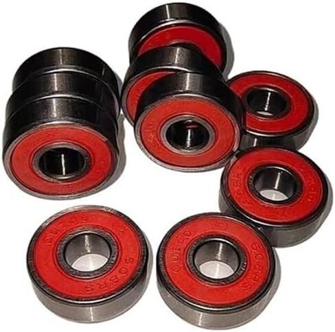 50pcs 608 2RS Ball Bearing ABEC-5 8x22x7 mm Groove Steel Feathed Ball Bealings 608rs Z3V3 608-2rs 608rs Red Bearing (608-2rs Black) in Kuwait