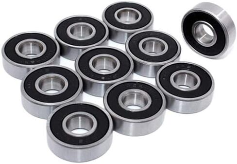 50pcs 608 2RS Ball Bearing ABEC-5 8x22x7 mm Groove Steel Feathed Ball Bealings 608rs Z3V3 608-2rs 608rs Red Bearing (608-2rs Black) in Kuwait