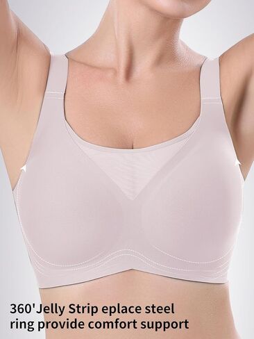 Seamless Bras for Women Full Coverage No Underwire Scalloped Push Up Bras Soft Wireless Comfort Bralettes in Saudi Arabia