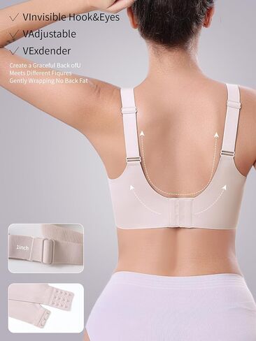 Seamless Bras for Women Full Coverage No Underwire Scalloped Push Up Bras Soft Wireless Comfort Bralettes in Saudi Arabia