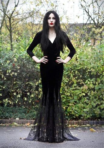 نساء Mermaid Maxi Dress v فستان Lace Lace Long Sleeve Party الأنيق Vestidos Festidos Lopel Rope Halloween Cosplay Cosplay in Kuwait