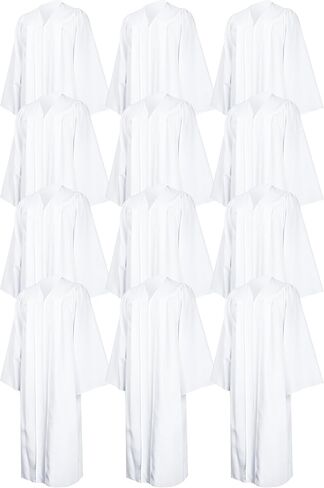 IvyRobes 12 Pcs Adults Matte Choir Robes for Church Baptism Judge Graduation Gown Confirmation Officiant Pastor Costume in Saudi Arabia