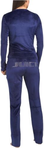 Juicy Couture Women’s Velvet Fleece Pajama Set with Long Sleeve Top and Pants in Kuwait