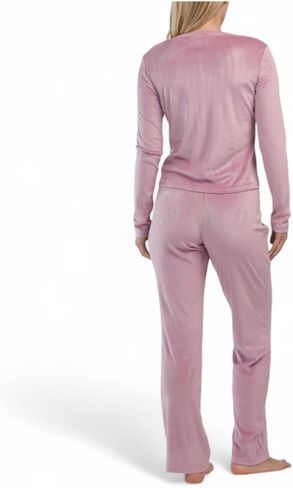 Juicy Couture Women’s Velvet Fleece Pajama Set with Long Sleeve Top and Pants in Kuwait