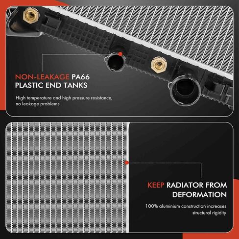 A-Premium Engine Coolant Radiator Assembly with Transmission Oil Cooler Compatible with Mercedes-Benz Models - C300 08-14, C350 10-15, E350 10-14, E400 13-17, E550 10-17, GLK350 10-15 in Saudi Arabia