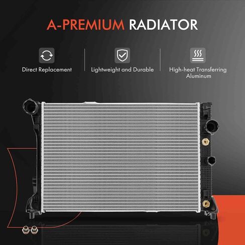 A-Premium Engine Coolant Radiator Assembly with Transmission Oil Cooler Compatible with Mercedes-Benz Models - C300 08-14, C350 10-15, E350 10-14, E400 13-17, E550 10-17, GLK350 10-15 in Saudi Arabia