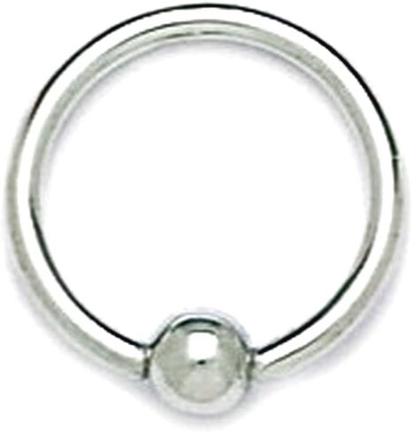 14k White Gold 14 Gauge Circular Body Piercing Jewelry Bead Ring 14x14mm-Body-Piercing-Ring for Women in Saudi Arabia