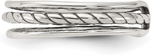 JewelryWeb 925 Sterling Silver Artisan Foxided Toe Toe Ring For Women in Saudi Arabia