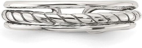 JewelryWeb 925 Sterling Silver Artisan Foxided Toe Toe Ring For Women in Saudi Arabia