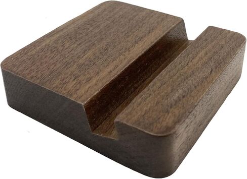 حامل الهاتف الخشبي الزان ، حافة مستديرة ، فتحة واحدة ، 2 × 8 × 8 سم in Kuwait