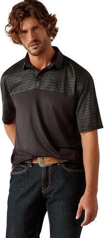 ARIAT Men's Charger 2.0 Color Block Polo in Saudi Arabia