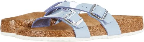Birkenstock Women's Yao Birko-Flor Dove Blue Patent 38 N in Saudi Arabia