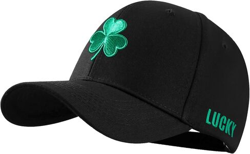 Shamrock Baseball Cap for Men & Women, Lucky Hat, Adjustable Fit, for Irish Clover Accessories, St Patricks Day Hat in Saudi Arabia