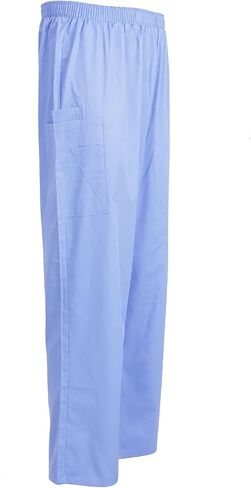 Men's Scrub Pants Full Elastic Waist Cargo Scrub Pant in Kuwait