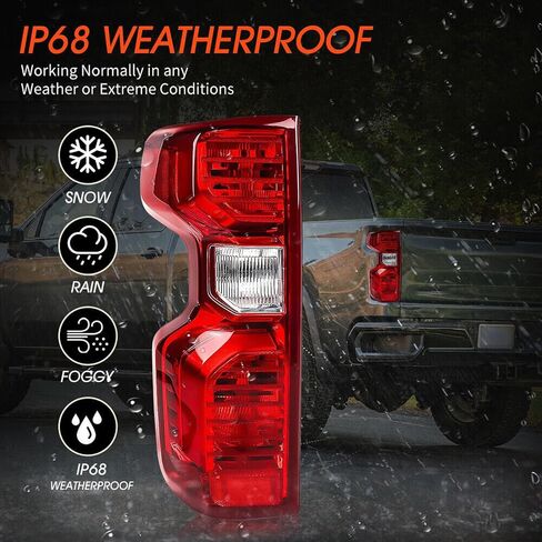 Tail Light Assembly Fit for 2019-2023 Chevy Silverado 1500/2020-2023 Silverado 2500HD 3500HD,Brake Lamp Rear Light Replacement Right Passenger Side in Saudi Arabia