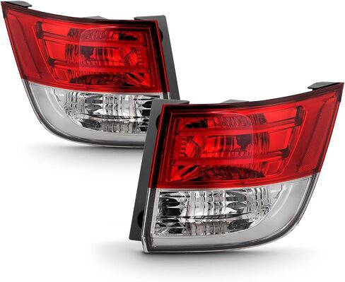 AKKON - Fits 2014-2017 Honda Odyssey [Halogen Type] Chrome Red Tail Light Brake Lamp Outer Driver Left Side Replacement in Kuwait