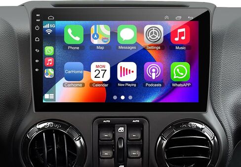 Android 13 Car Radio Stereo for Jeep Wrangler JK (2007-2018) ، Dodge RAM 1500 2500 (2009 2010 2011 2012) ، Jeep Grand Cherokee (2005-2011) ، Support Wireless Carplay & Android Auto ، in Kuwait