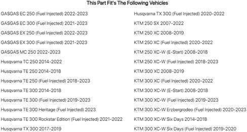 غلاف صمام الطاقة TUSK لحشية KTM 250 SX 2007-2022 in Saudi Arabia