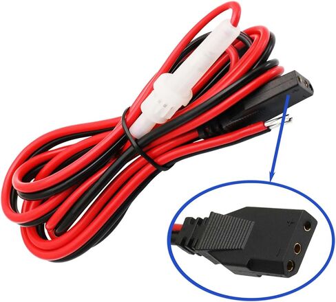 2 Pack CB Radio Power Cord Cable 3-Pin Plug 15A Fused Power Cable and 3-Pin 12V Cigarette Lighter Plug Socket Power Cord for CB Ham Radios in Kuwait
