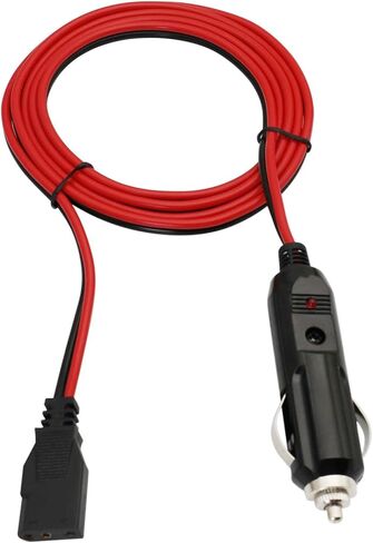 2 Pack CB Radio Power Cord Cable 3-Pin Plug 15A Fused Power Cable and 3-Pin 12V Cigarette Lighter Plug Socket Power Cord for CB Ham Radios in Kuwait