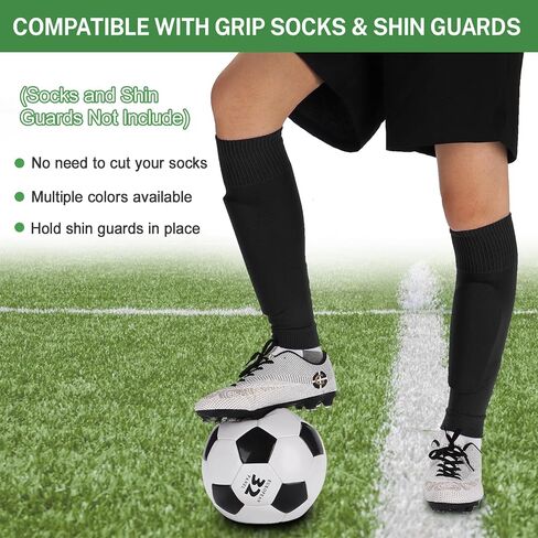 Ultrafun 3 Pairs Leg Sleeves Pre-Cut Soccer Sleeves Compatible with Grip Socks Shin Guards Sleeves for Soccer Football in Kuwait