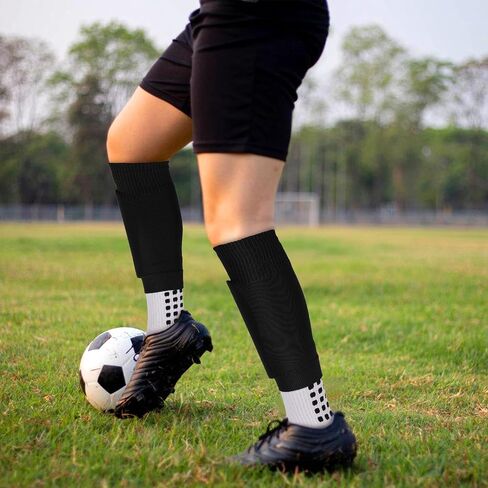 Ultrafun 3 Pairs Leg Sleeves Pre-Cut Soccer Sleeves Compatible with Grip Socks Shin Guards Sleeves for Soccer Football in Kuwait