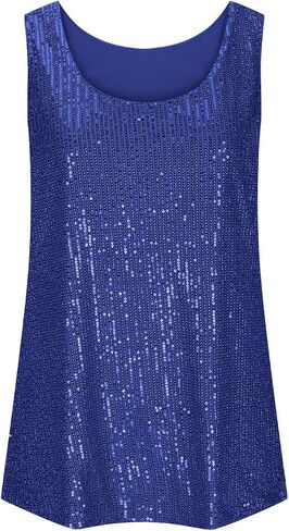 Sequin Tops for Women Sparkly Glitter Sleeveless Tank Tops Party Club Cocktail Clothes Outfits in Saudi Arabia
