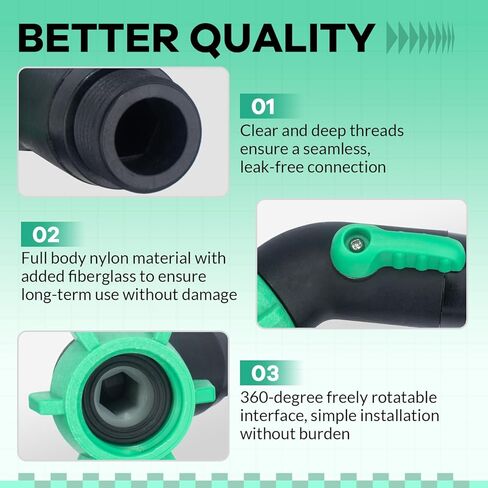 حنفية برميل المطر البلاستيكية مقاس 3/4 بوصة تركيب حاجز PVC مع صمام برميل المطر + محول خرطوم الحديقة 3/4 بوصة طقم حنفية برميل المطر مع محول تركيب الحاجز لخزانات المياه in Kuwait