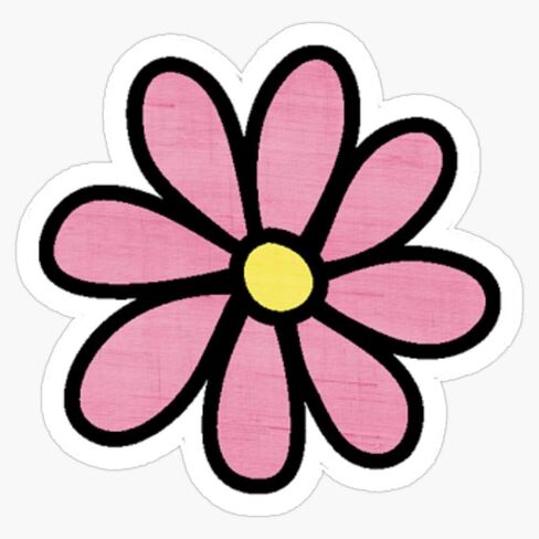 Pink Daisy Vinyl Waterproof Sticker Decal Car Laptop Wall Window Bumper Sticker 5" in Saudi Arabia