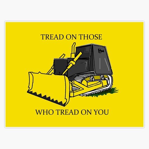 Killdozer Libertarian Dtom Tread Vinyl Decal Wall Laptop Bumper Sticker 5in(RDB-USA-STICKERS-1851) in Saudi Arabia