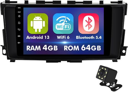 9 Inch IPS Touchscreen Android 12 Car Stereo for Nissan Altima 2014-2018 with Wireless CarPlay & Android Auto 2+32GB Car Radio, Support GPS, WiFi 6, Bluetooth,5.4, FM, Backup Camera, SWC, Dual USB in Kuwait