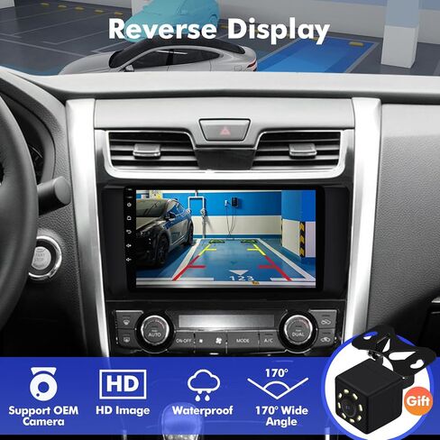 9 Inch IPS Touchscreen Android 12 Car Stereo for Nissan Altima 2014-2018 with Wireless CarPlay & Android Auto 2+32GB Car Radio, Support GPS, WiFi 6, Bluetooth,5.4, FM, Backup Camera, SWC, Dual USB in Kuwait