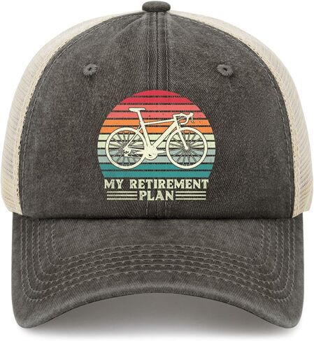 Never Underestimate an Old Man On A Bicycle Golf Hat Gardening Hat AllBlack Dad Hat Gifts for Grandpa Outdoor Hats in Saudi Arabia