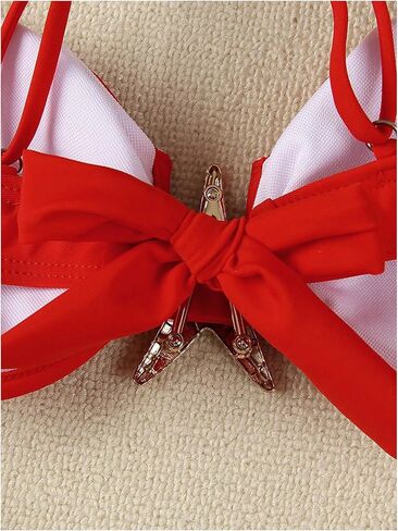 OYOANGLE Women's Bikini Set Starfish Ruched High Cut Thong Solid 2 Piece Beachwear in Saudi Arabia
