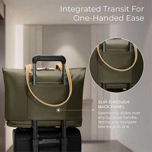 Briggs & Riley Expandable Tote Bag - Nylon Handbag with 4" Expansion, Smooth Zipper, Fits 13" Laptop - Rhapsody Collection in Kuwait