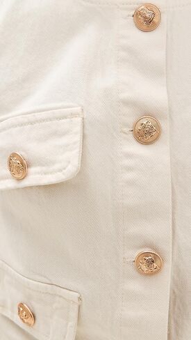 [BLANKNYC] womens Denim Vest With Gold Buttons in Kuwait