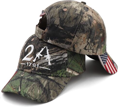 2A 1791 Hats Embroidery Adjustable American Flag Baseball Cap in Kuwait