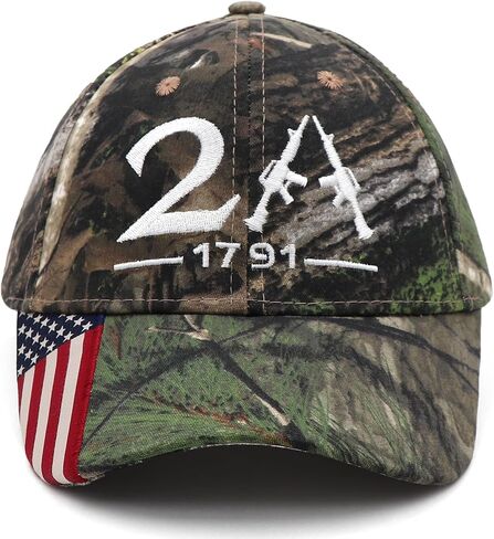 2A 1791 Hats Embroidery Adjustable American Flag Baseball Cap in Kuwait