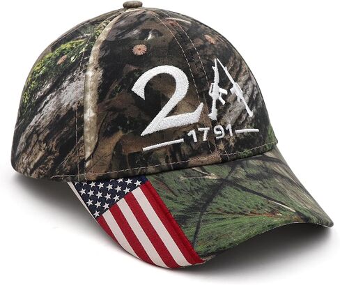 2A 1791 Hats Embroidery Adjustable American Flag Baseball Cap in Kuwait