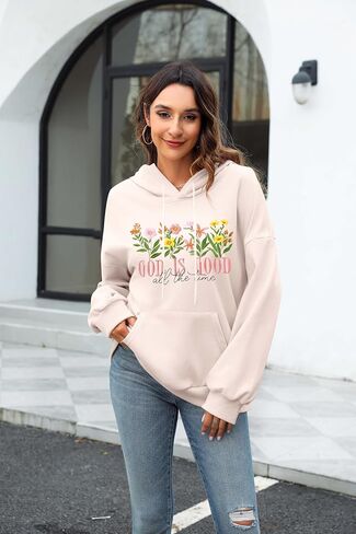 هوديس Dutut Christian for Women God جيد طوال الوقت الصوف الديني pullover البرية الزهور المسيحية من النوع الثقيل in Saudi Arabia