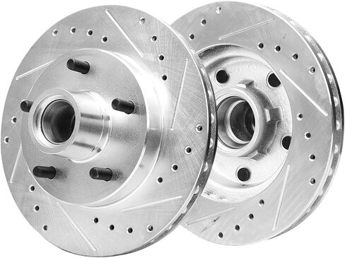 Detroit Axle - مجموعة الفرامل الأمامية لـ Chevy Malibu Camaro S10 GMC S15 Jimmy Sonoma Buick Regal Pontiac Bonneville cutlass حفر ودوارات فرامل خزفية بديلة بديل: 10.51 "بوصة دوار in Saudi Arabia