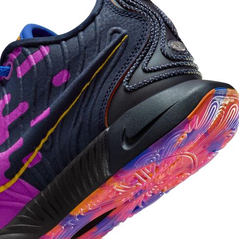 LeBron XXI SE Summerverse Big Kids 'Basking Shoes (FN5040-500 ، Hyper Violet/Obsidian/University Gold/Hyper Royal) الحجم 7 in Saudi Arabia
