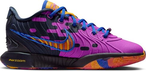 LeBron XXI SE Summerverse Big Kids 'Basking Shoes (FN5040-500 ، Hyper Violet/Obsidian/University Gold/Hyper Royal) الحجم 7 in Saudi Arabia