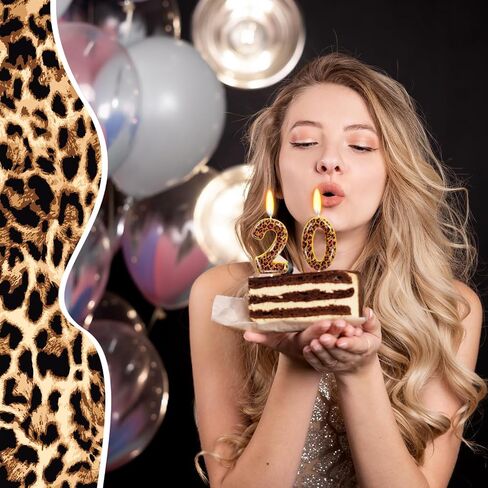 بطول الفهد رقم 21 شمعة عيد ميلاد ، فهد عيد ميلاد كعكة القبعات العليا الزخارف ، والحيوان طباعة زينة حفلة الطرف in Kuwait