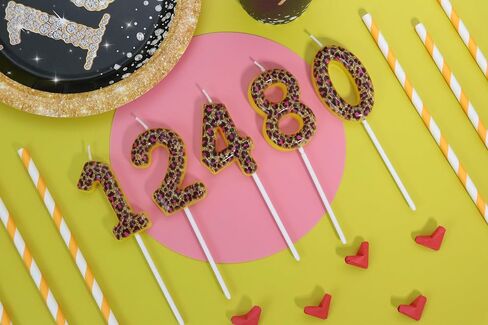بطول الفهد رقم 21 شمعة عيد ميلاد ، فهد عيد ميلاد كعكة القبعات العليا الزخارف ، والحيوان طباعة زينة حفلة الطرف in Kuwait