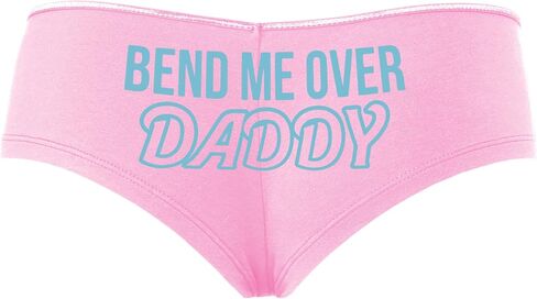 Knaughty Knickers ينحنيني على Daddy - Subsivive Kinten - DDLG Play Pink Boyshort Banties مع تصميم البالغين in Kuwait